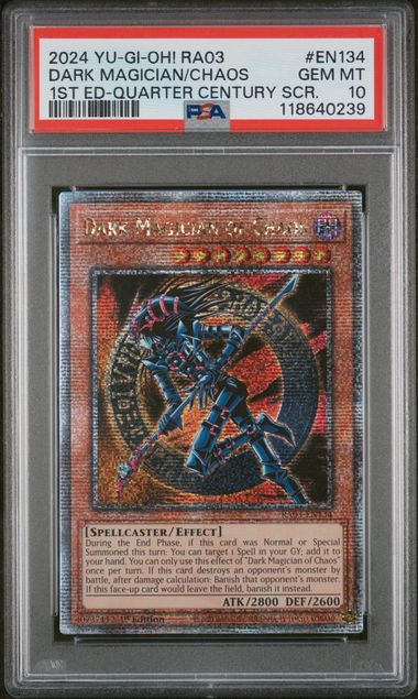 PSA 10 Dark Magician of Chaos Quarter Century Secret Rare  RA03