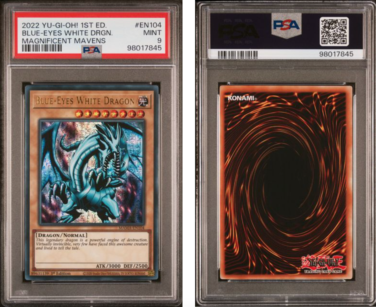 Blue Eyes White Dragon ULTRA Pharaoh Rare PSA 9