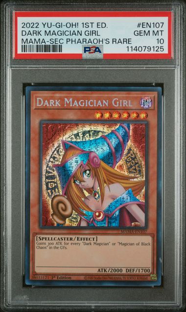 PSA 10 Dark Magician Girl Secret Pharaohs Rare MAMA-EN107